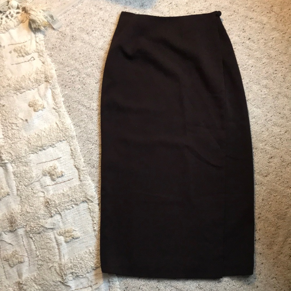 Brown wrap skirt